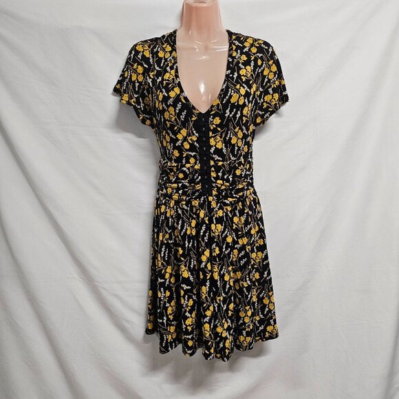 Anthropologie Maeve Breeze Dress Women Size S Black Floral - Picture 5 of 14